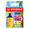Mini evidenziatori Stabilo Animal Vibes Boss - 3 pz.