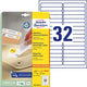 Merkloos sans marque verwijderbare etiketten avery l6031rev-25 wit 800 etiketten