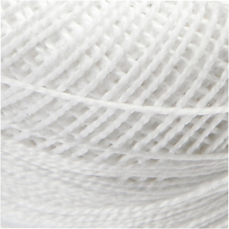 Creativ company hilo de algodón mercerizado, blanco, 20 gr 1 ovillo