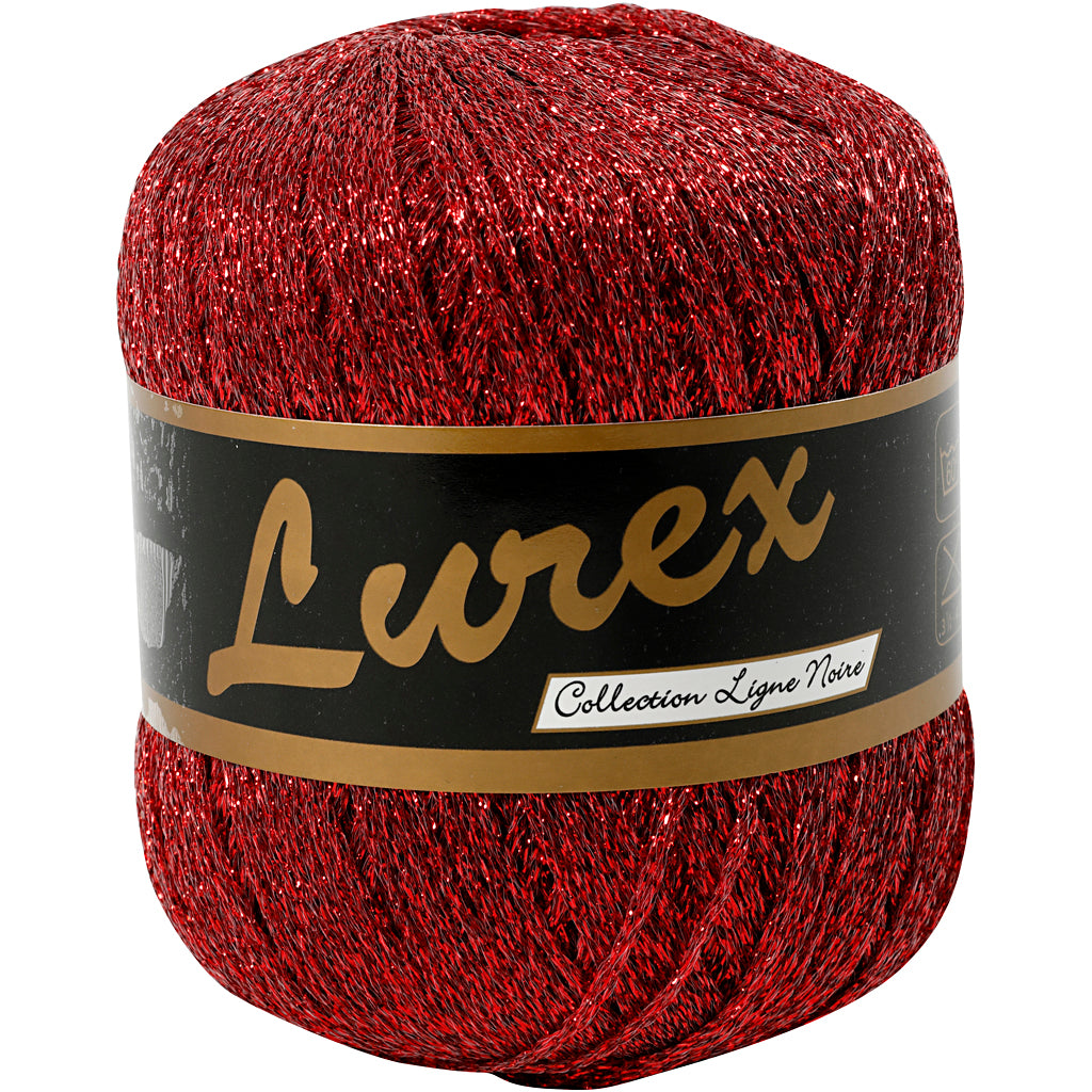 Creativ company lurex glitter garen, l: 160 m, rood, 25 gr 1 bol