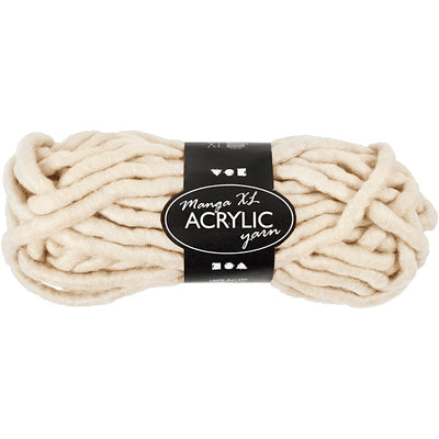Filato acrilico Creativ Company xl, l: 17 m, taglia manga, bianco sporco, 200 g 1 gomitolo