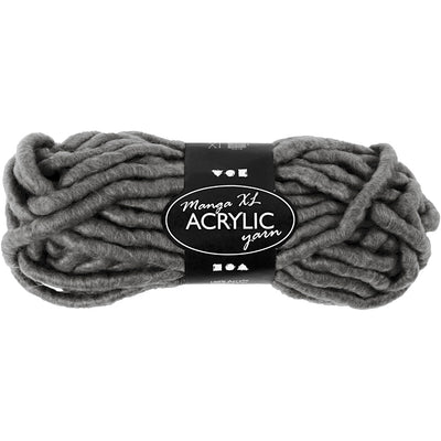 Filato acrilico Creativ Company xl, l: 17 m, taglia manga, grigio, 200 g 1 gomitolo