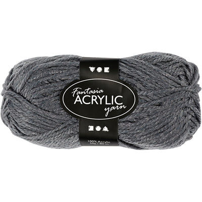 Hilo acrílico, gris, 50gr, 80m