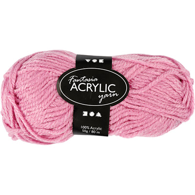 Hilo acrílico, rosa, 50gr, 80m