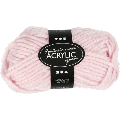 Creativ company hilo acrílico fantasia, l: 35 m, maxi, rojo claro, 50 g 1 ovillo