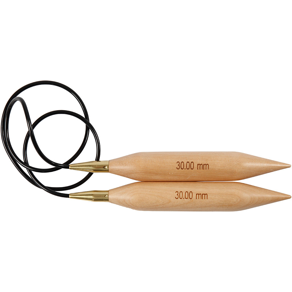 Agujas circulares de tejer Creativ Company, largo: 150 cm, tamaño 30 mm, 1 pieza