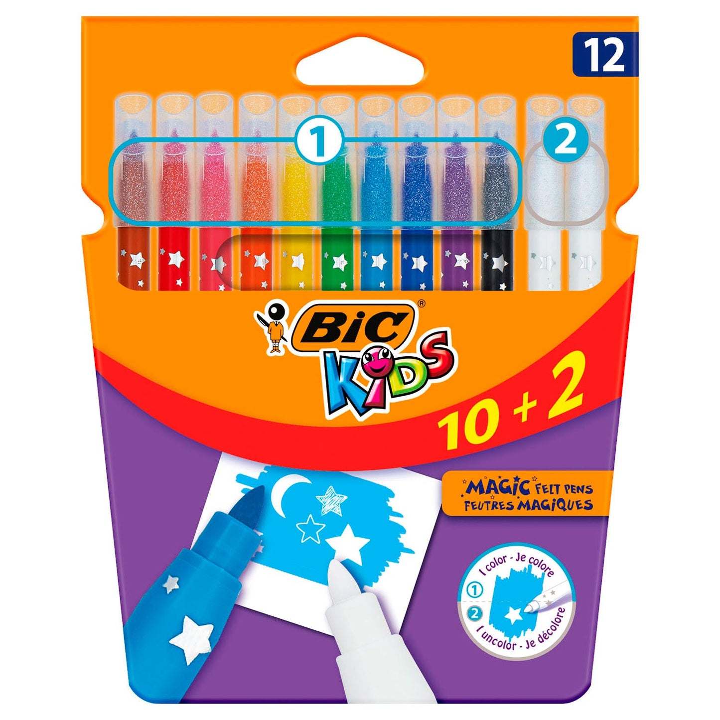 Bic Kids Cancella i colori, 10 + 2 gratis