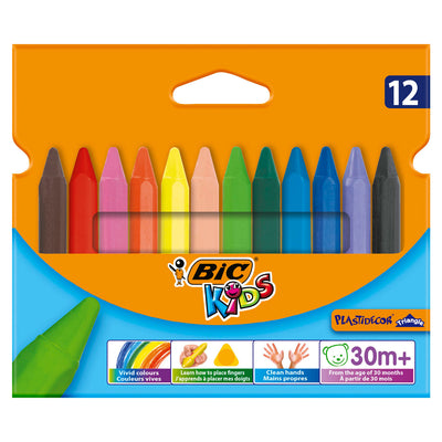 Bic Kids Plastidecor Triangle Color Chalk, 12st.