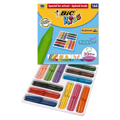 Bic Kids Plastidecor Triangle Color Chalk, 144.
