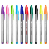 Bic cristal multicolour balpennen brede punt (1.6 mm) - verschillende kleuren - pak van 15 stuks - afbeelding 2
