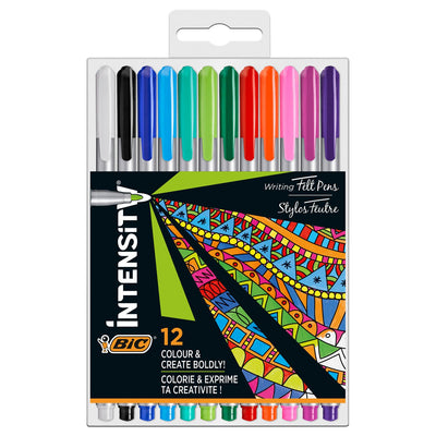 BIC intensidad Fineliners pastel, 12º.