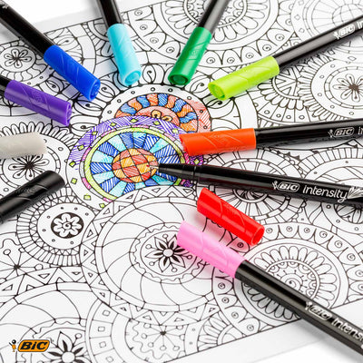 BIC intensidad Fineliners pastel, 12º.