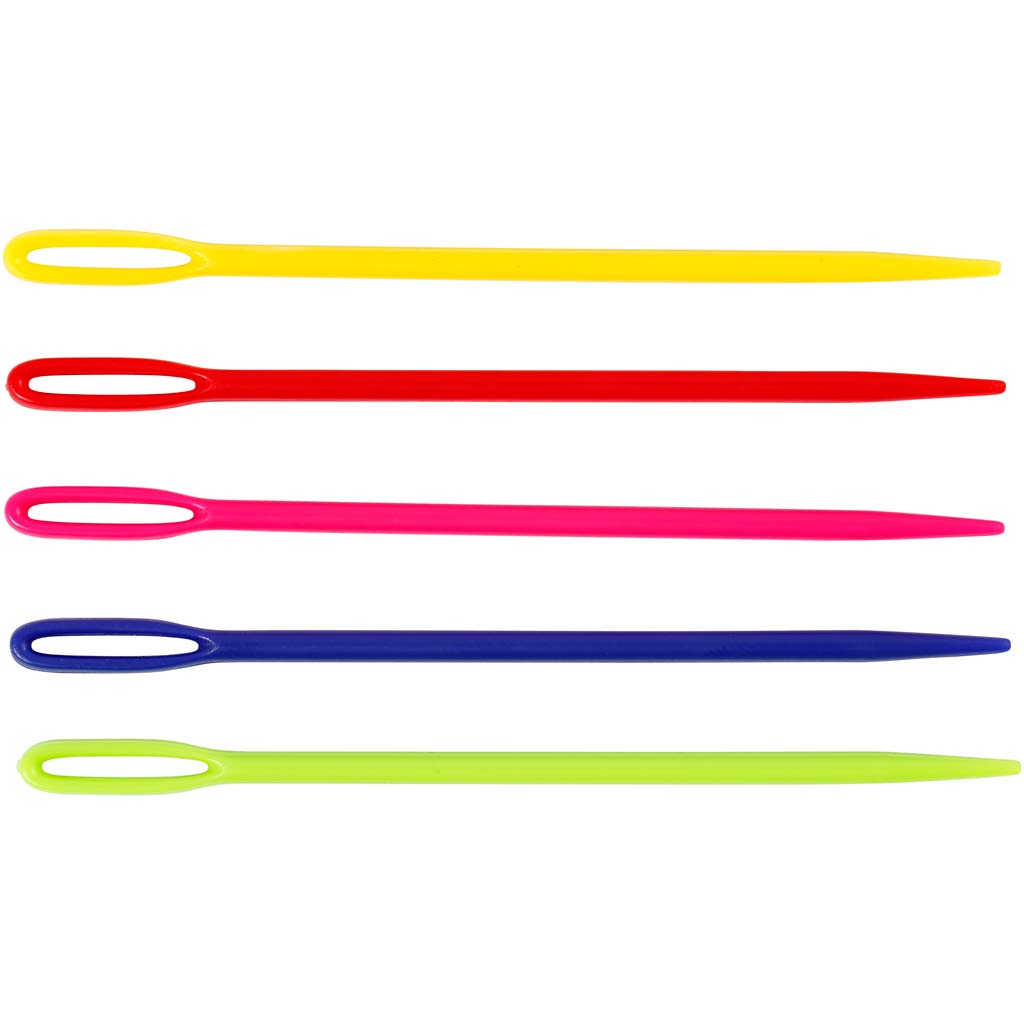 Creativ company yarn needle, l: 7 cm, various colors, 50 pieces 1 box