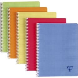 Blocco a spirale clairfontaine linicolor assortimento colori 17 x 22 cm