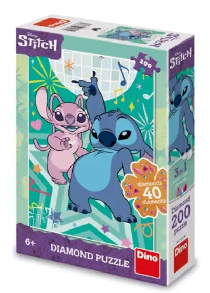 Puzzle 200 pezzi con 40 diamanti per attaccarli