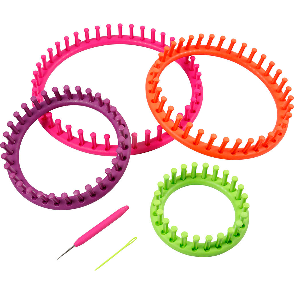 Telar de tejer Creativ Company, d 12-17-22-27 cm, 1 juego
