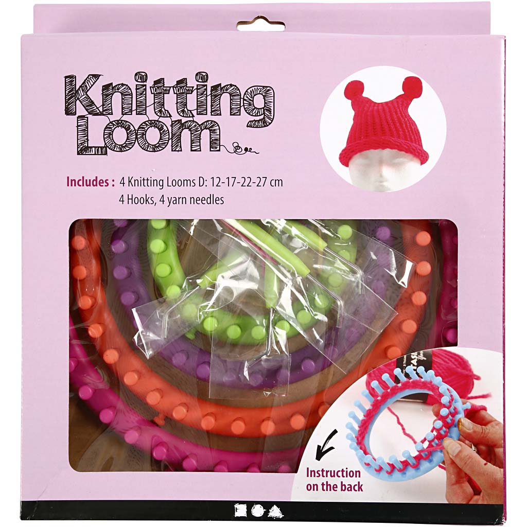 Telar de tejer Creativ Company, d 12-17-22-27 cm, 1 juego