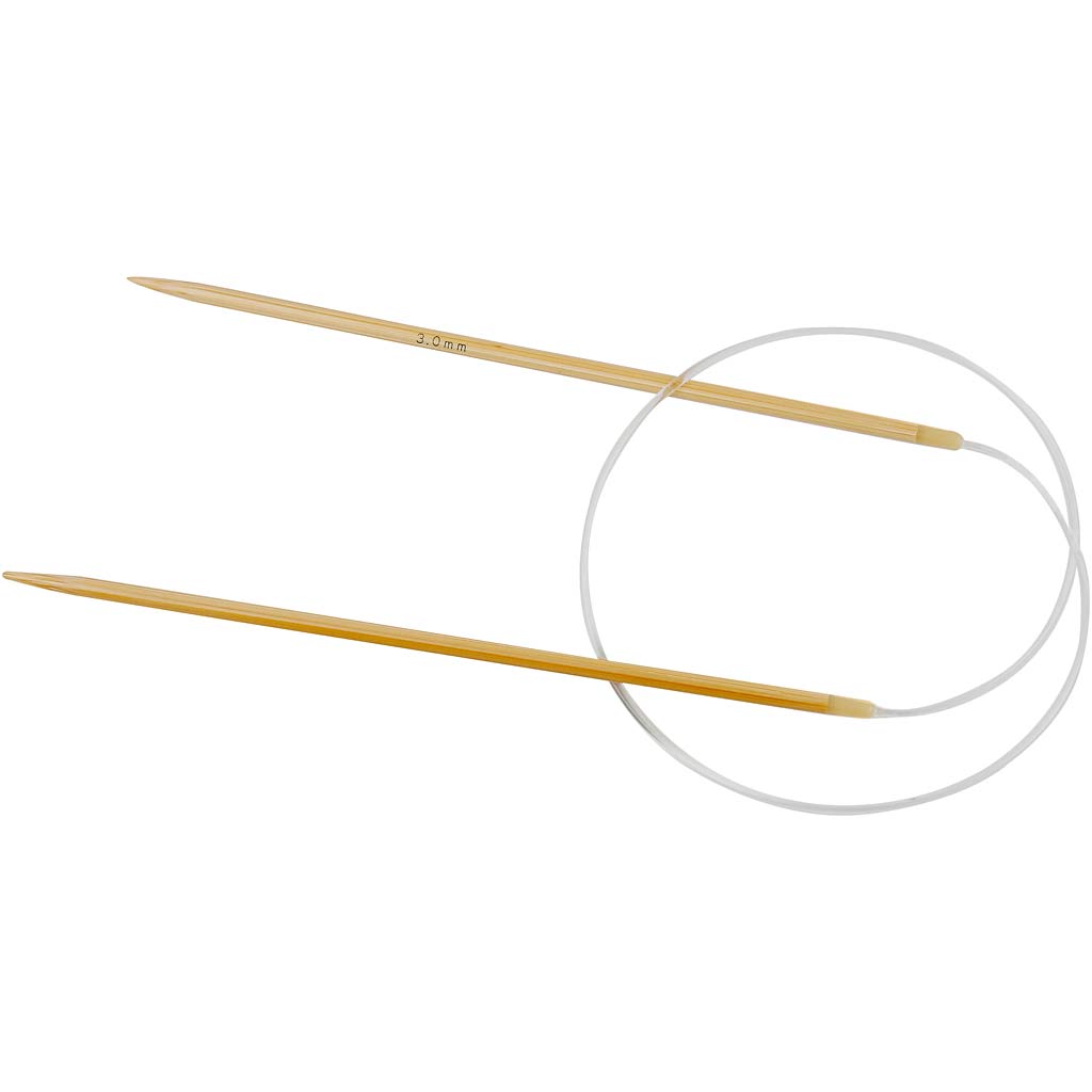 Ferri da maglia rotondi Creative Company, L: 60 cm, misura 3 mm, 1 pezzo