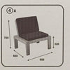 Set da giardino Pro Garden Molok 5 pezzi grigio
