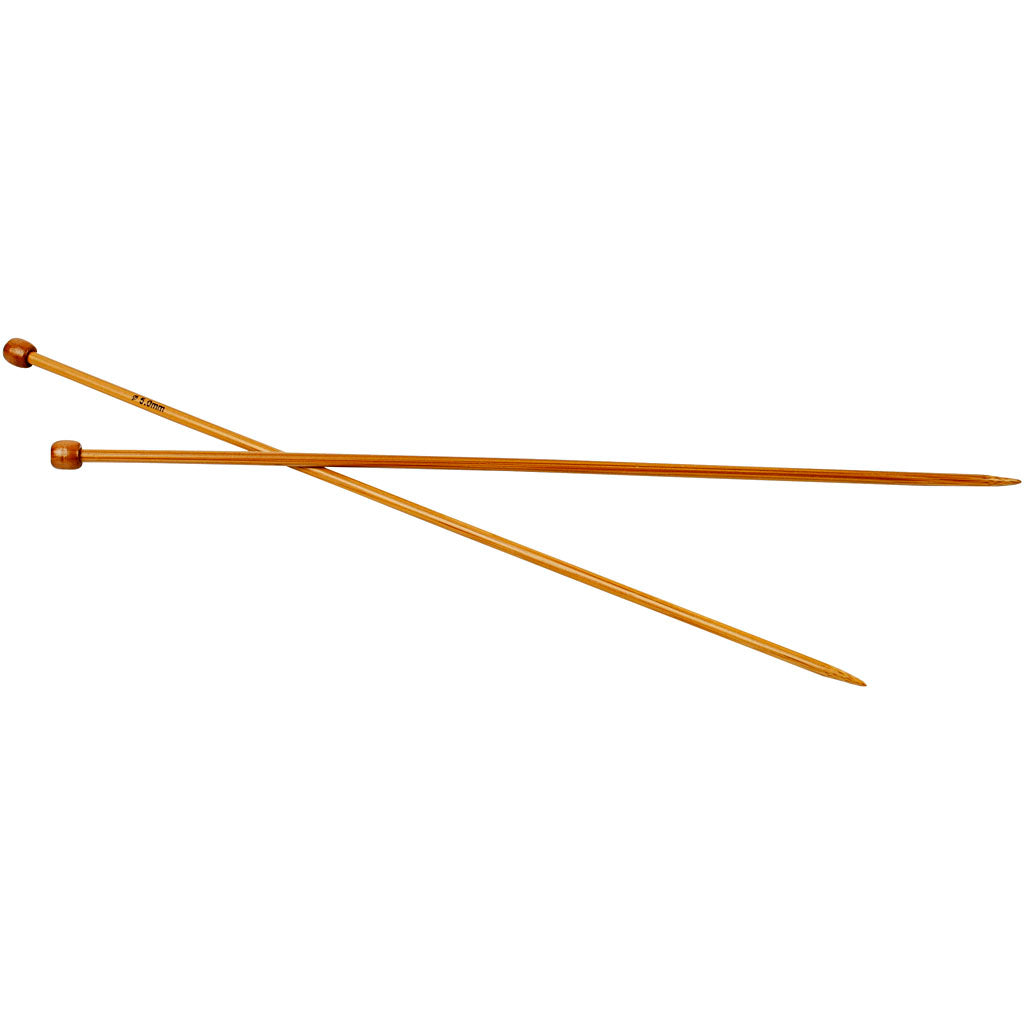Agujas de tejer de la empresa Creativ, largo: 35 cm, tamaño 5 mm, 1 par
