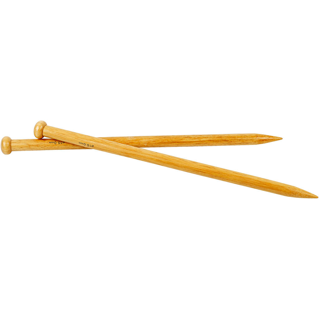 Ferri da maglia dell'azienda Creativ, l: 35 cm, misura 15 mm, 1 paio