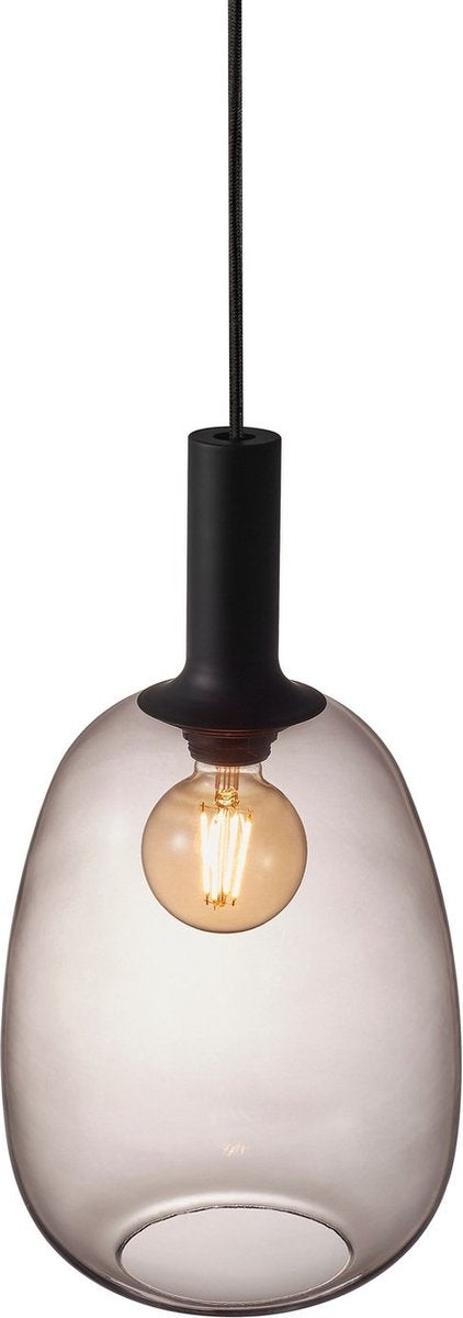 Nordlux alton 23-hanglamp-e27-smoke glas zwart