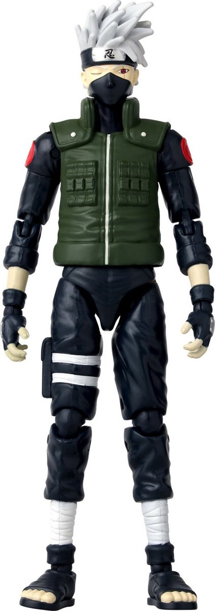 Bandai - anime heroes - naruto shippuden - anime heroes manga figura 17cm - kakashi hatake (cuarta gran guerra ninja) - licencia oficial - figura de acción kakashi - juguetes para niños 4+ -36963