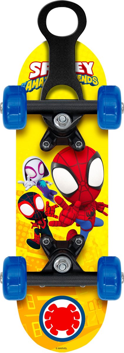 Timbro skateboard spidey 43 x 12,5 cm nero giallo