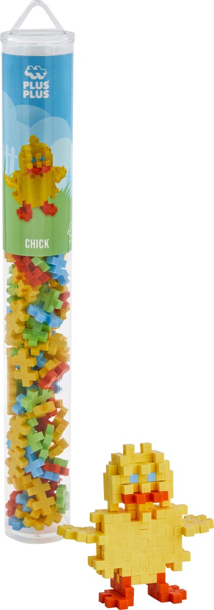 Plus plus pollito en tubo plus-plus: 100 piezas (4276)