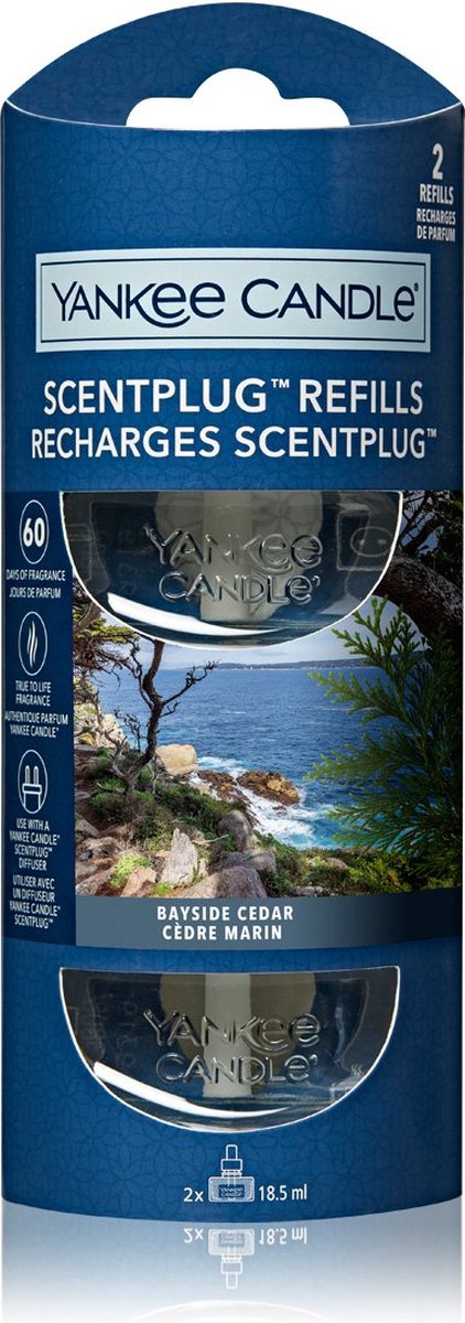 Vela Yankee - cedro bayside - recambio para difusor eléctrico - 2 piezas