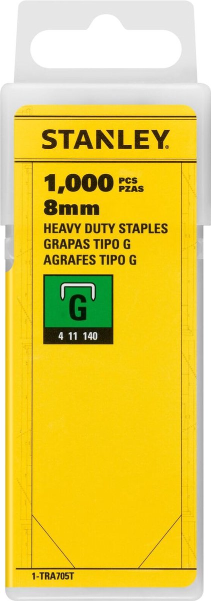 Punti Stanley 8mm tipo g - 1000 pezzi