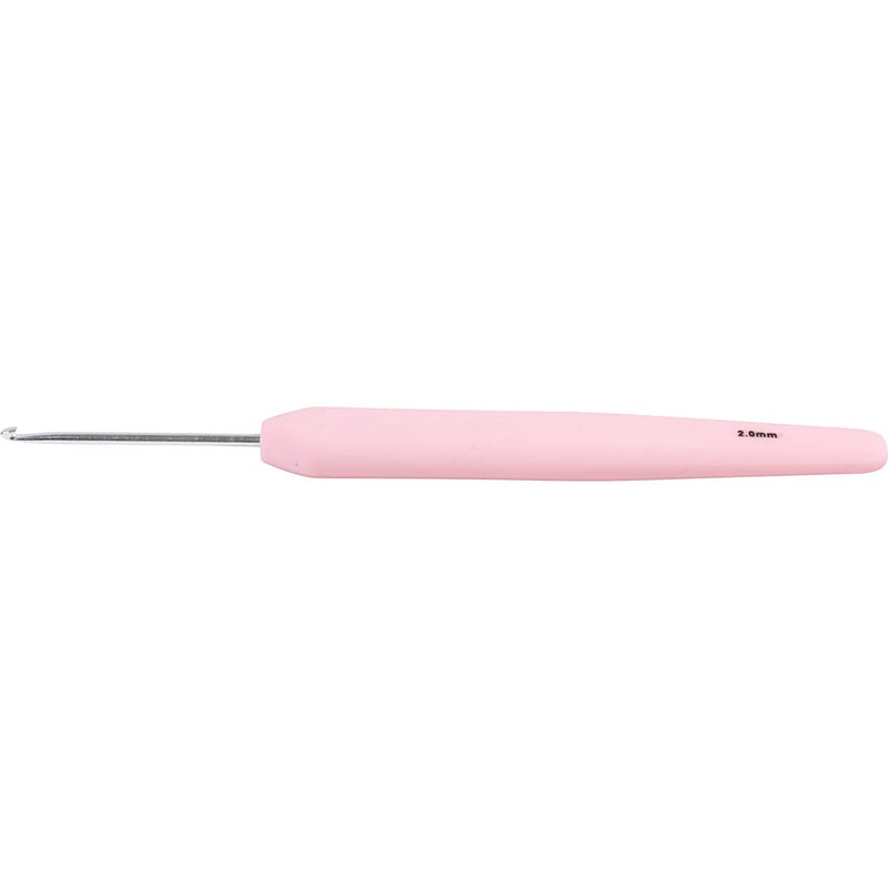Agujas de crochet Creativ company, medida 2, l: 13,3 cm, medida 2 mm, rojo, 1 unidad