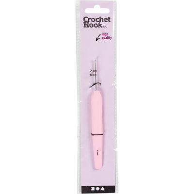 Uncinetti Creative Company, misura 2, l: 13,3 cm, misura 2 mm, rosso, 1 pezzo