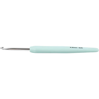 Agujas de crochet Creativ company, medida 4, l: 13,3 cm, medida 4 mm, verde pastel, 1 unidad