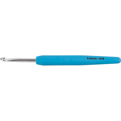 Agujas de crochet Creativ company, tamaño 5, largo: 13,3 cm, tamaño 5 mm, azul, 1 unidad