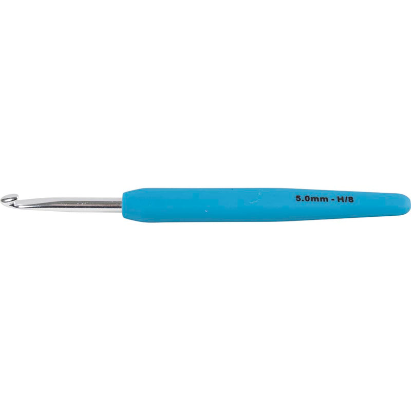 Creativ company crochet hooks, size 5, l: 13.3 cm, size 5 mm, blue, 1 piece