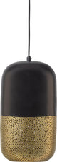 Lampada a sospensione in legno tirsa - metallo - ottone nero - 36x20x20
