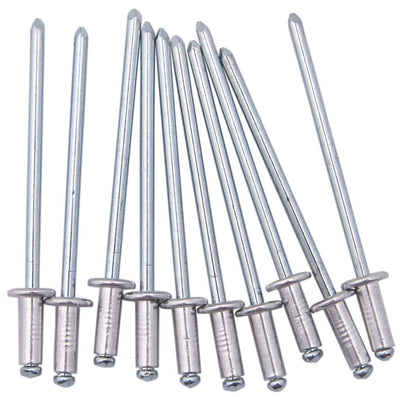 Dresselhaus Rivetas ciegas de 3.0 x 8.0 mm de acero de aluminio, cabeza plana