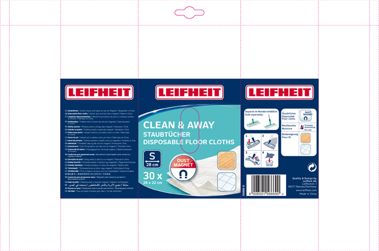 Leifheit Leifheit 56669 Polvere pulito e lontano Wispers 28 cm 30 pezzi
