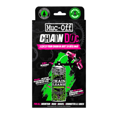 Limpiador de cadenas bio Muc-off 400 ml incl. dispositivo de limpieza de cadena