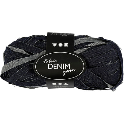 Creativ company hilo textil denim, l: 45 m, azul, 100 gr 1 ovillo