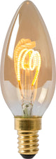 Lucide c35 - filament lamp - ø 3,5 cm - led dimbaar - e14 - 1x3w 2200k - amber