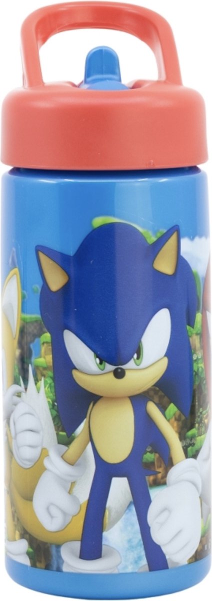 Stor sonic the hedgehog drinkbeker drinkfles - 400 ml