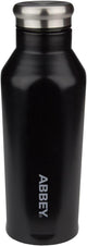 Botella para beber Abbey Camp - doble pared - 350 ml - negro - acero inoxidable