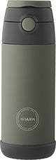 Aya ida - drinking bottle - thermosfles - waterfles - kids straw - 350ml - tropical green