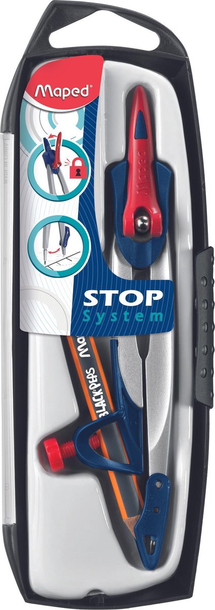 Bussola Maped Office Stop System con inserto universale + matita