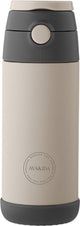 Aya ida - drinking bottle - thermosfles - waterfles - kids straw - 350ml - cream beige