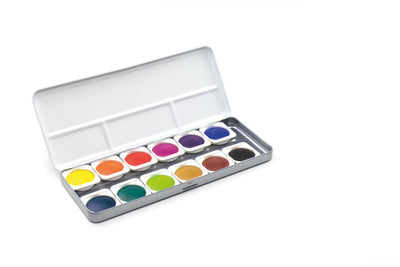 Kangaro Kangaro K-Fi89012 Tableta de pintura de 30 mm Acuarela 12 piezas