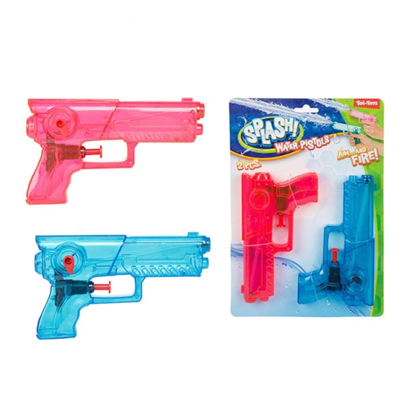 Pistola de agua salpicada transparente, 2st.