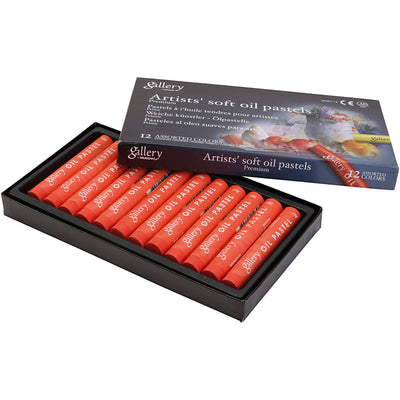 Gallery pastello a olio, l: 7 cm, d 11 mm, spess. 11 mm, vermiglio, 12 pezzi 1 scatola